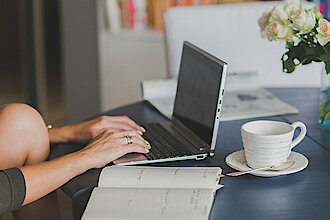 Eine Faru arbeitet am Laptop, Foto: pixabay/Deeezy
